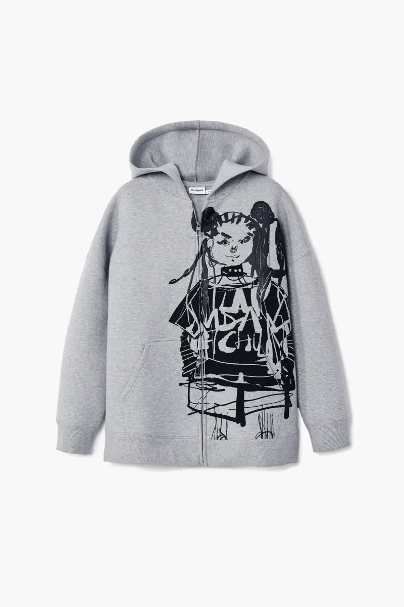 Felpa con cerniera stampata M. Christian Lacroix BLACK