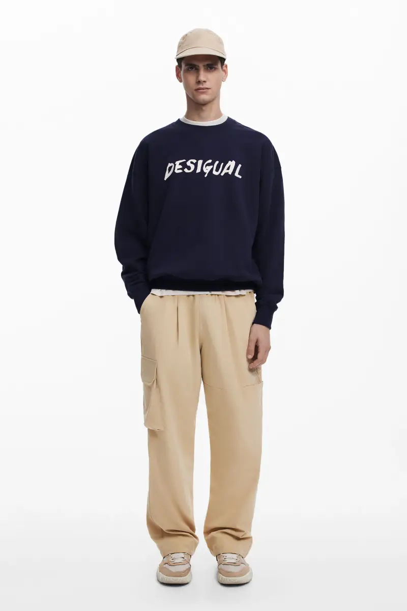 Felpa con logo in rilievo BLUE miniatura 2