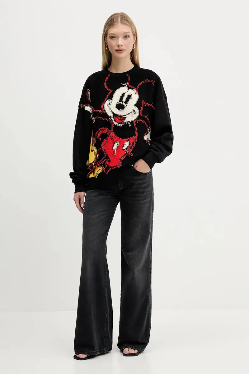 felpa HELLO MICKEY donna colore nero 25WWSK14 miniatura 2