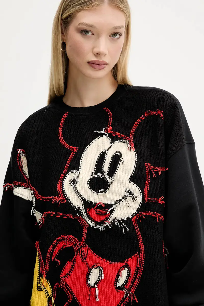 felpa HELLO MICKEY donna colore nero 25WWSK14 miniatura 4