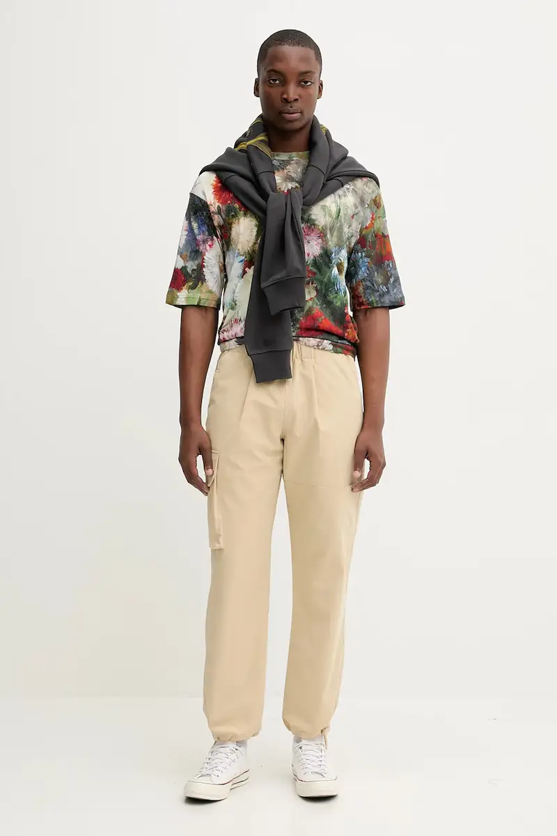 felpa in cotone MANILA uomo colore nero con cappuccio 25WMSK12 miniatura 2