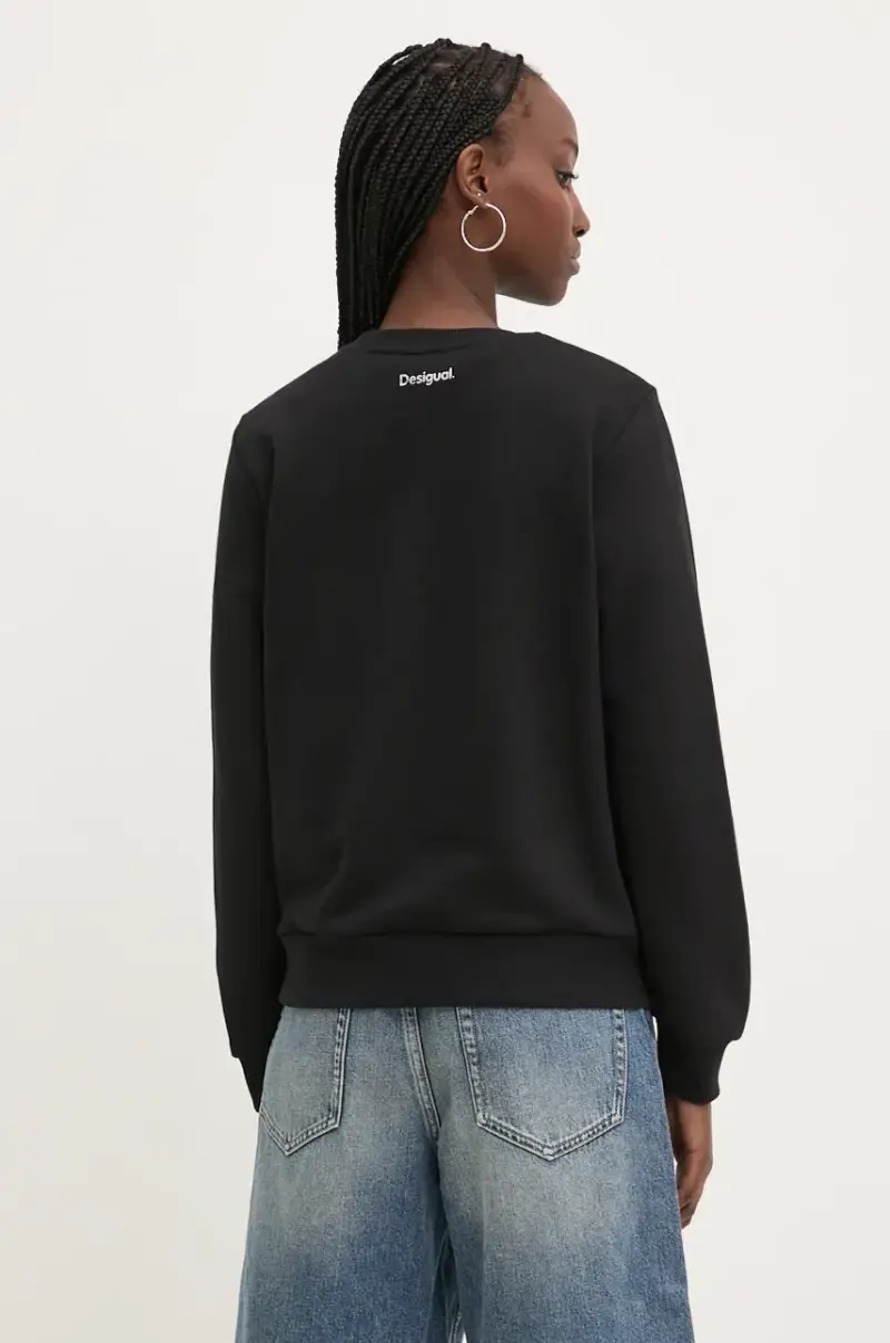 felpa in cotone MICKEY YEAH! donna colore nero con applicazione 24WWSK10 miniatura 2