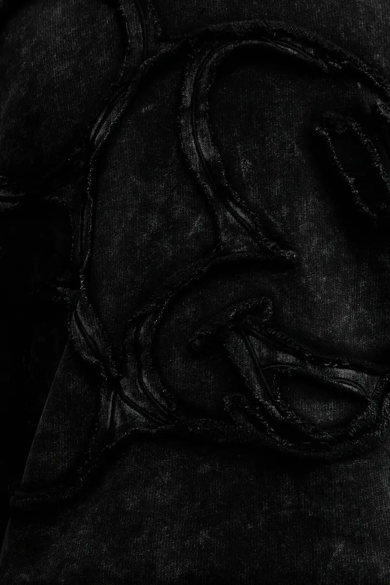 felpa in cotone ORLANDO uomo colore nero con cappuccio 25WMSK19 miniatura 5