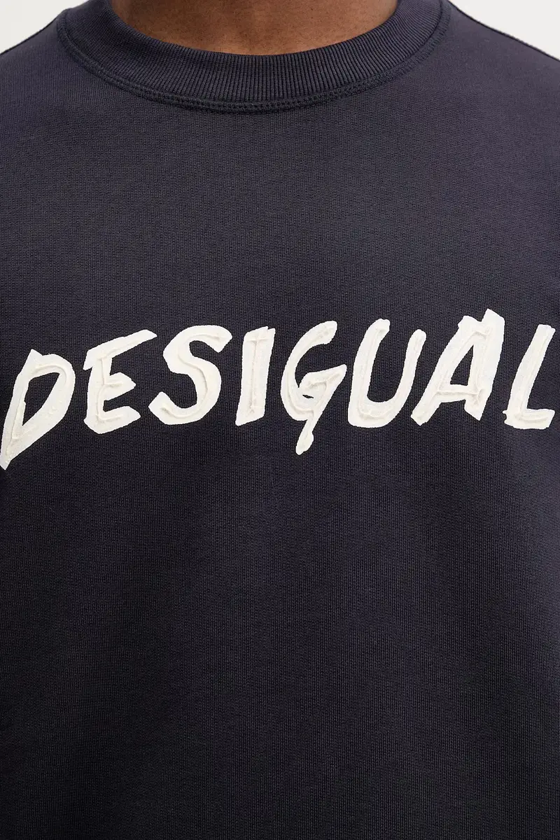 felpa in cotone PHIL uomo colore blu navy 25WMSK05 miniatura 5