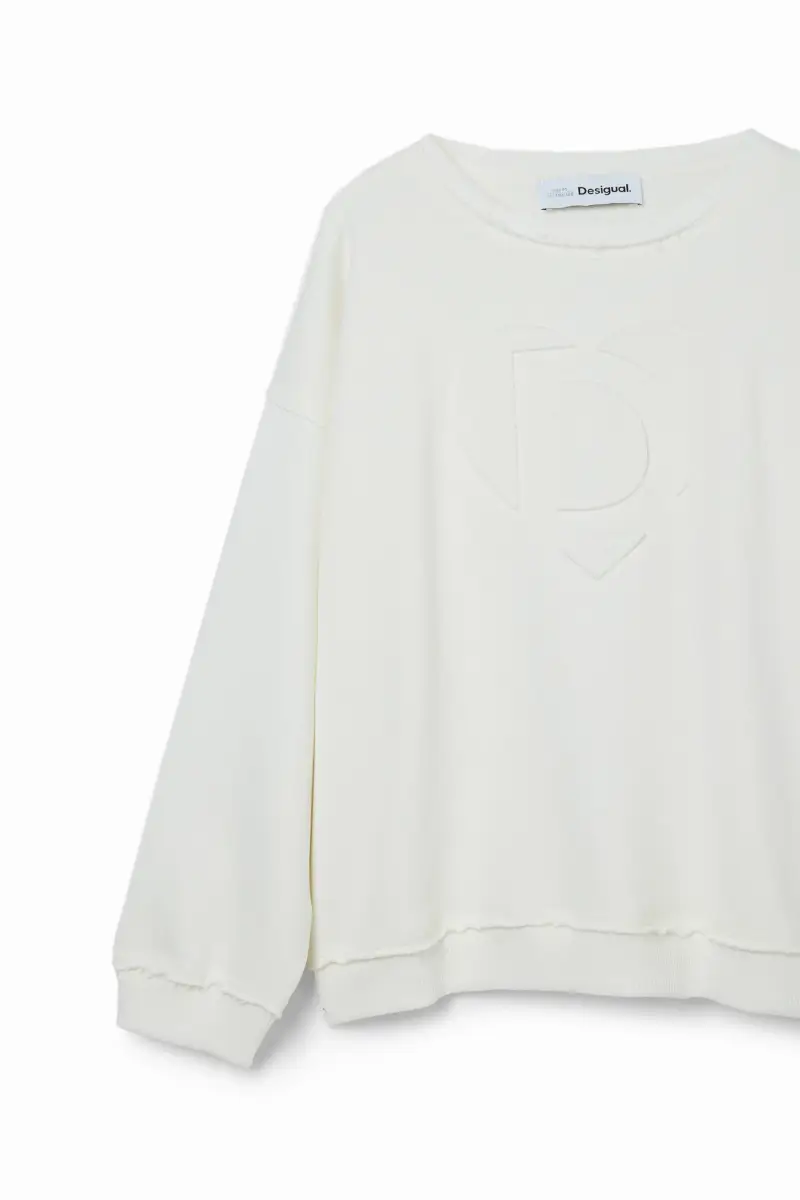 Felpa logo rilievo WHITE miniatura 2