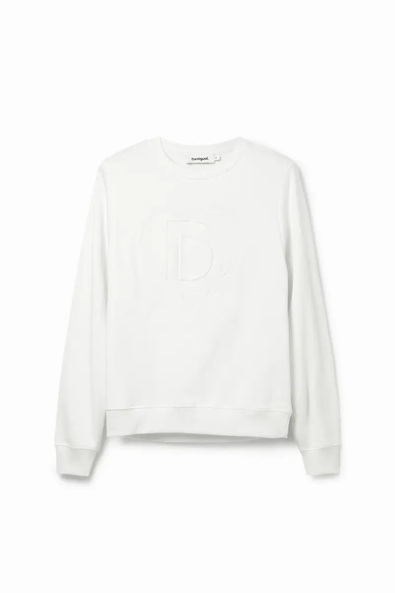 Felpa logo rilievo WHITE