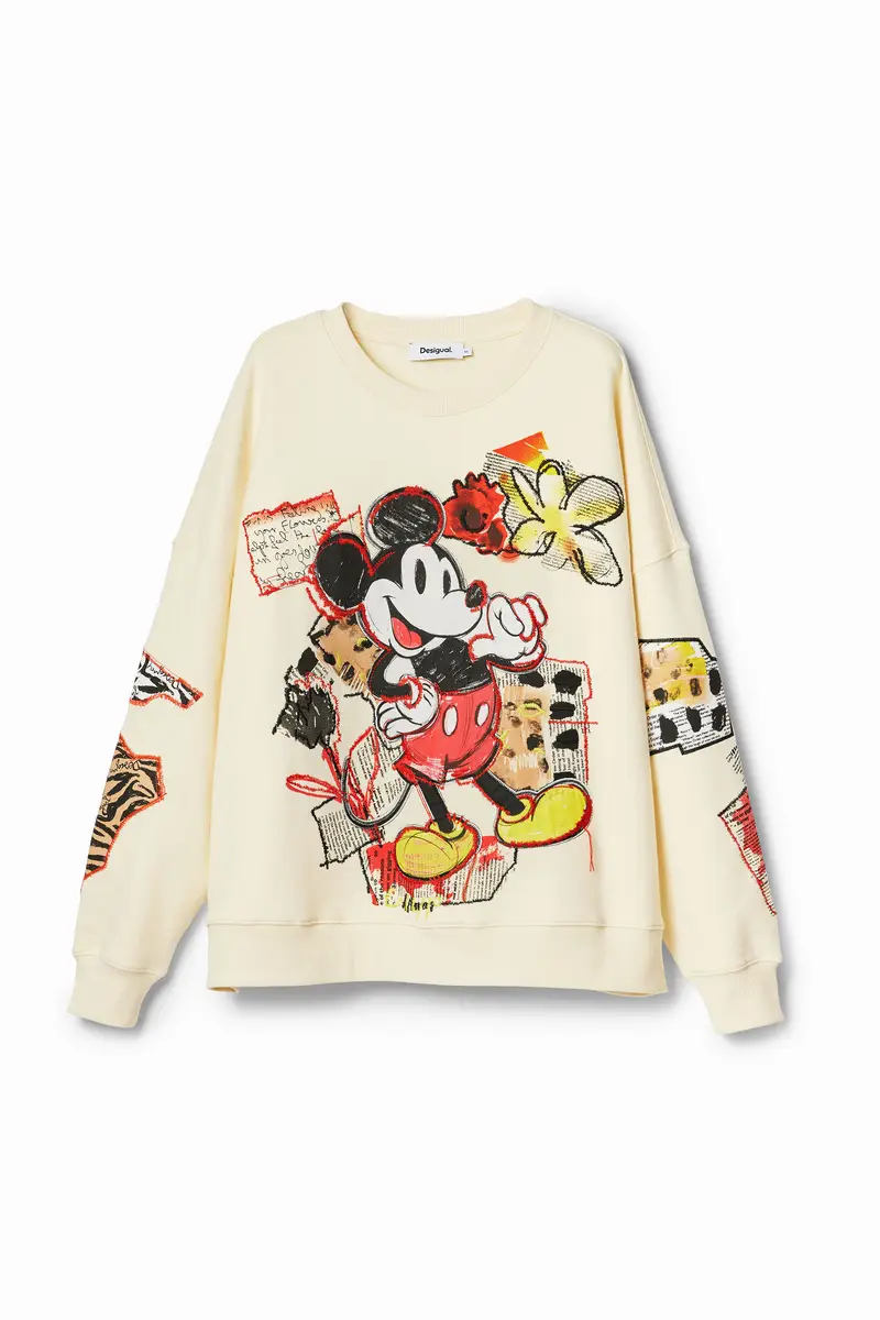 Felpa oversize Mickey Mouse WHITE