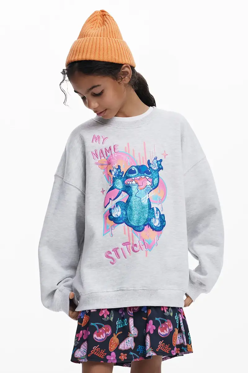 felpa per bambini colore grigio 25WGSK09