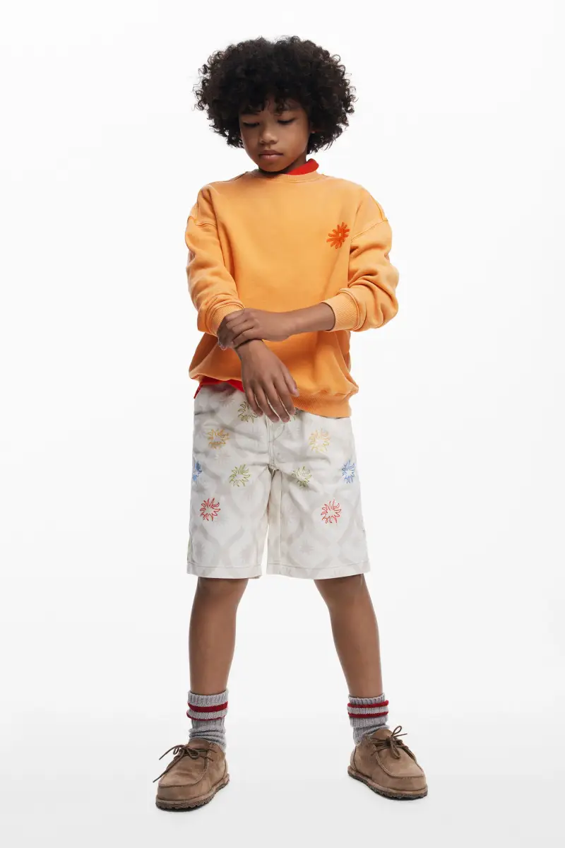 Felpa semplice bambino ORANGE miniatura 2