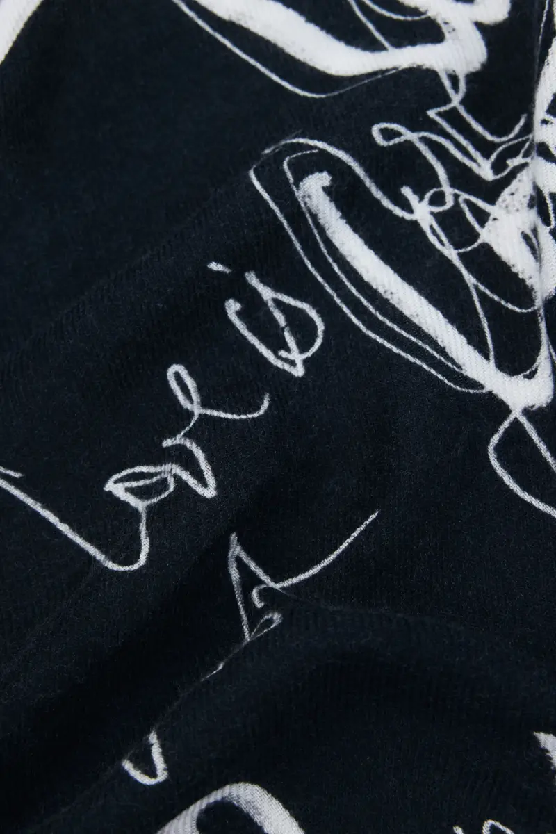 Foulard con lettering BLACK miniatura 2