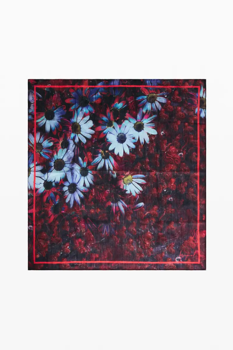 foulard cuori margherite RED