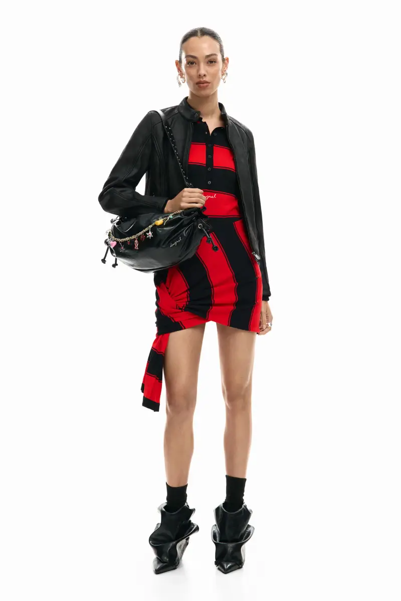 Giacca collo alla coreana BLACK miniatura 2