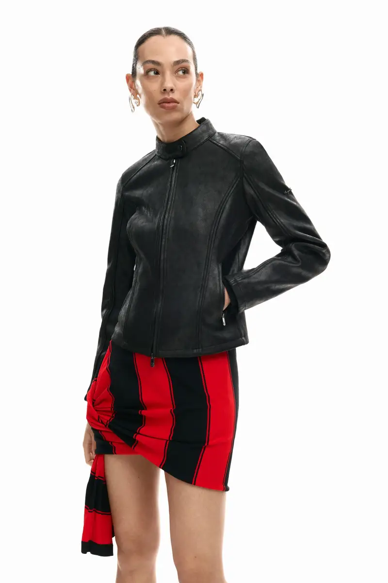 Giacca collo alla coreana BLACK