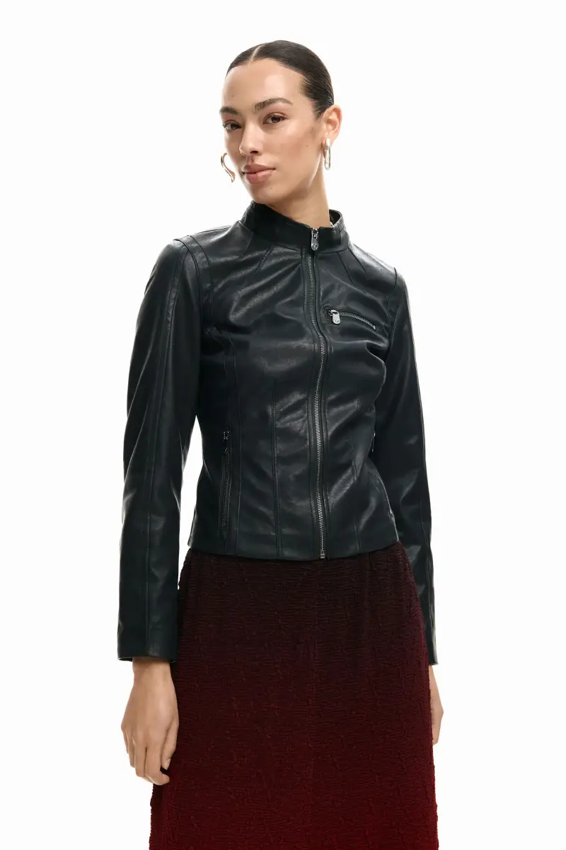 Giacca collo alla coreana BLACK