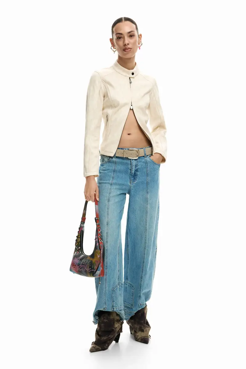 Giacca con collo alla Mao WHITE miniatura 2