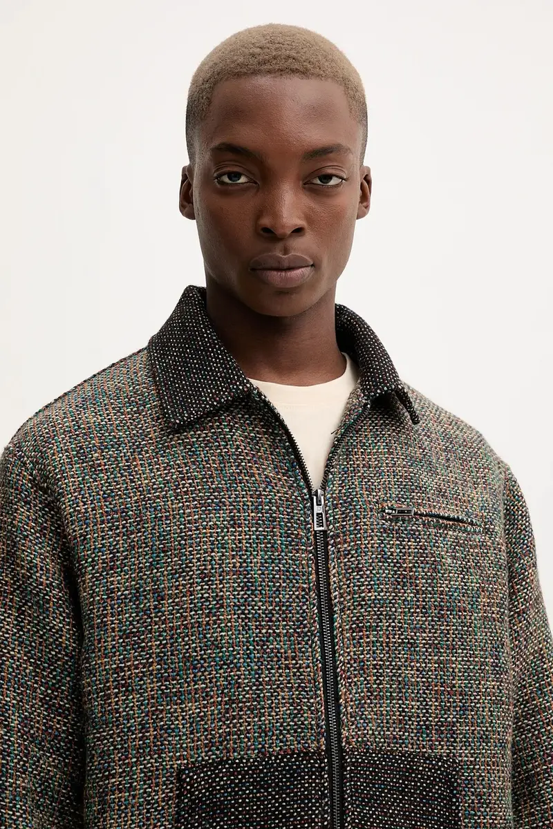 giacca con lana RUSTIC FABRIC colore nero 25WMEW11 miniatura 5