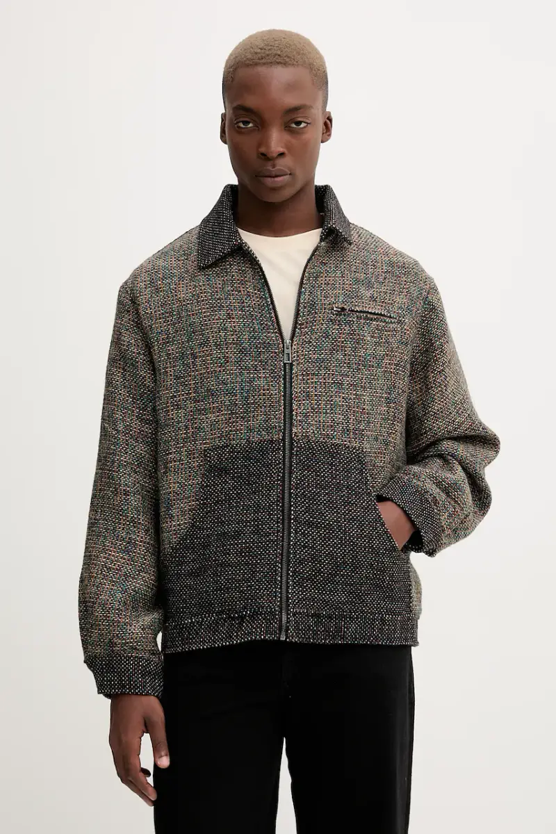 giacca con lana RUSTIC FABRIC colore nero 25WMEW11