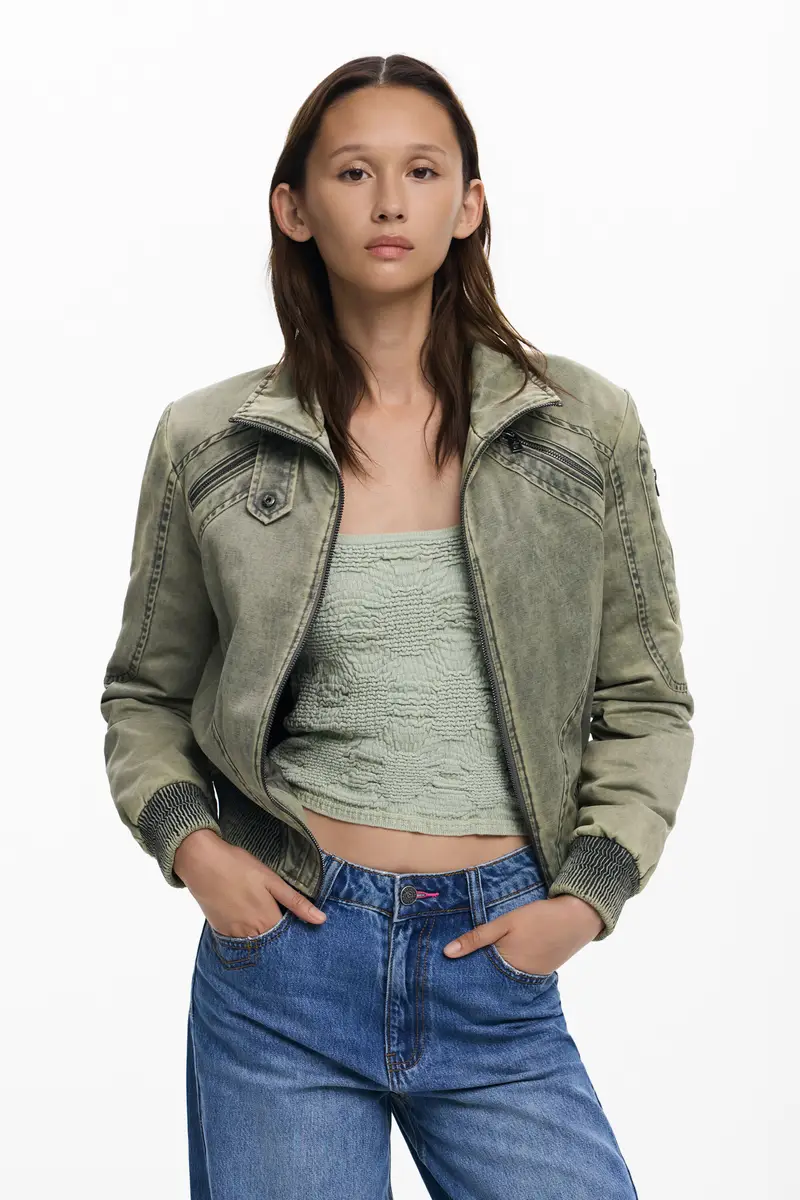 Giacca corta con cintura BLACK