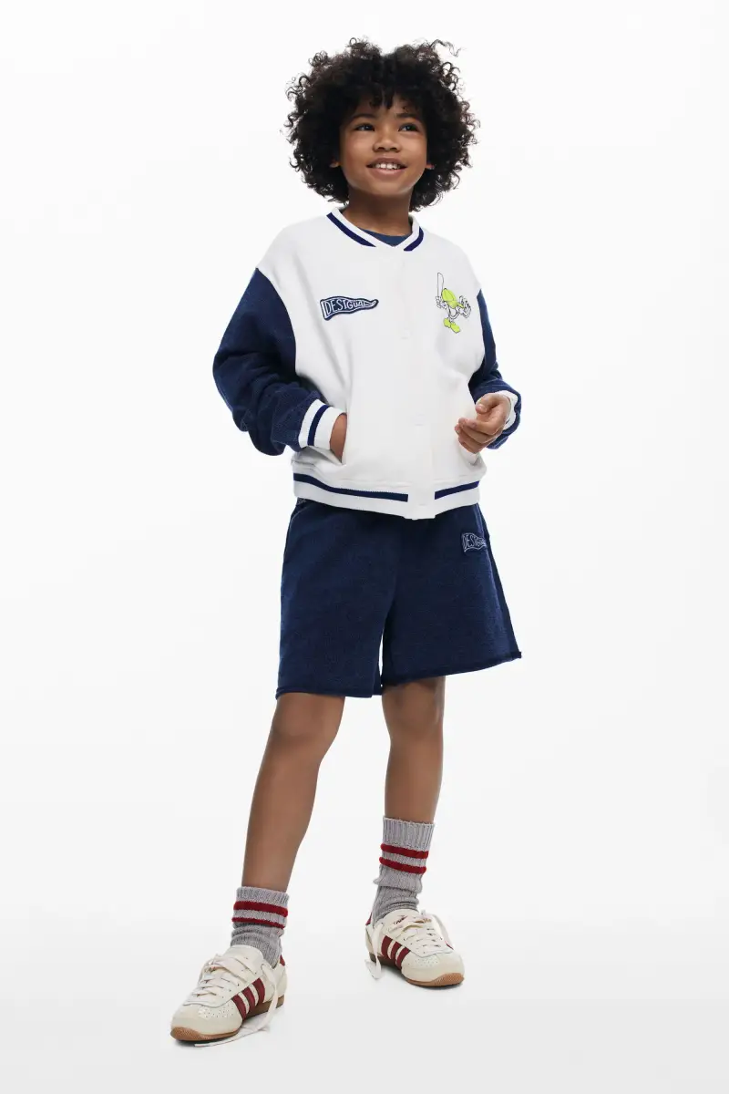 Giacca da baseball ibrida WHITE miniatura 2