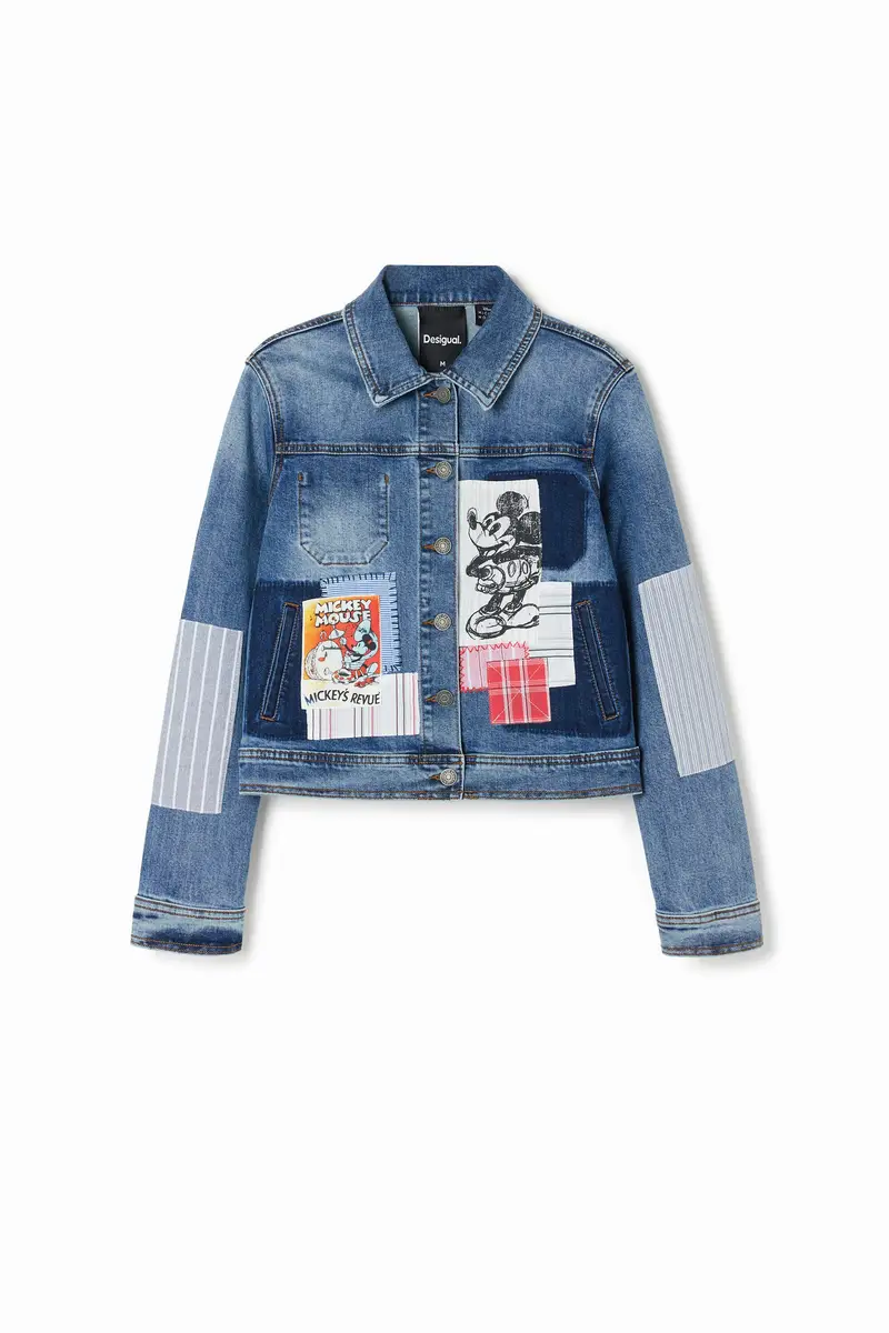 Giacca denim patch Mickey Mouse BLUE