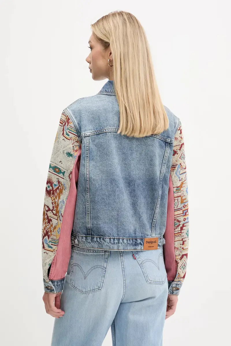 giacca di jeans BOHO colore blu 25WWED10 miniatura 3