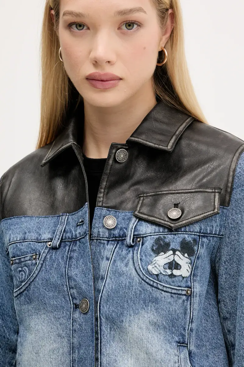 giacca di jeans CONSTRA colore blu 25WWED16 miniatura 4