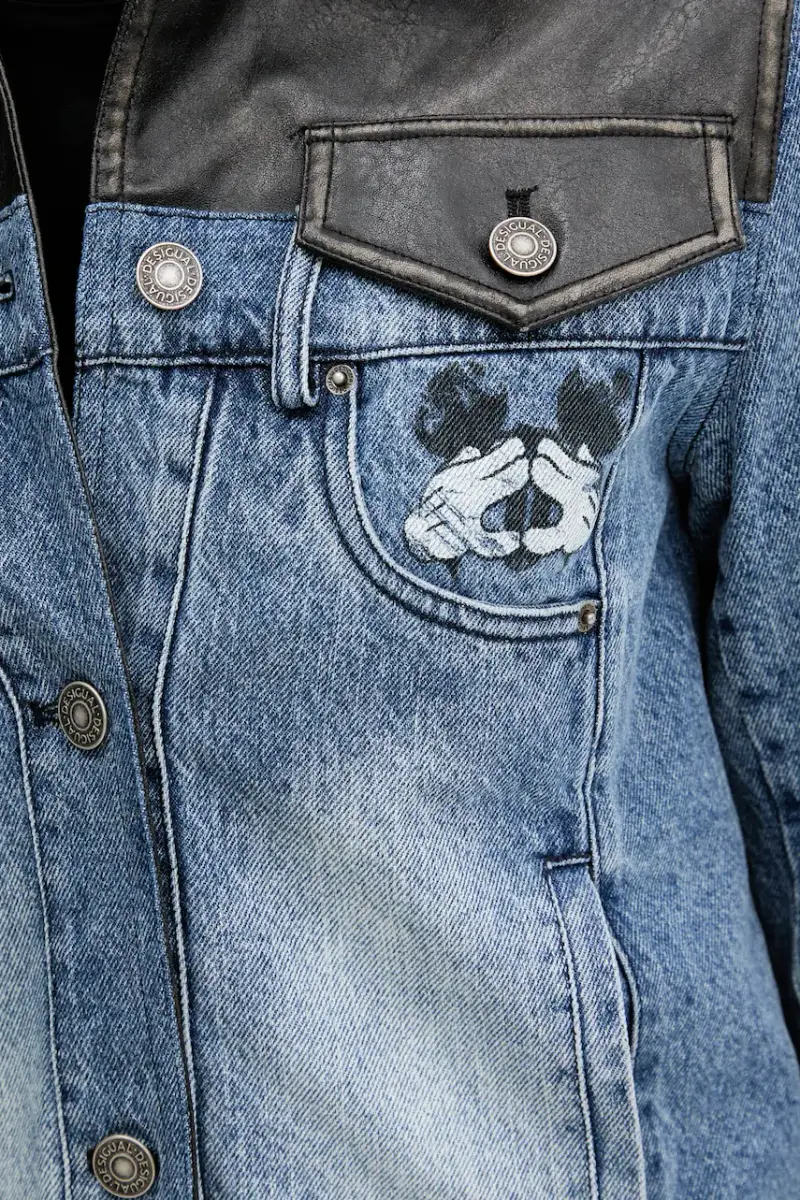 giacca di jeans CONSTRA colore blu 25WWED16 miniatura 5