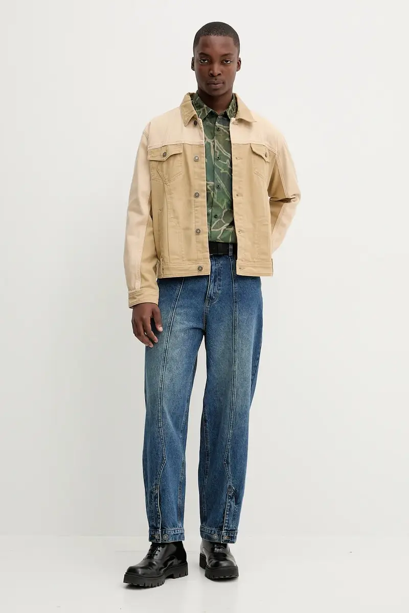 giacca di jeans COVENTRY colore marrone 25WMEN01 miniatura 2