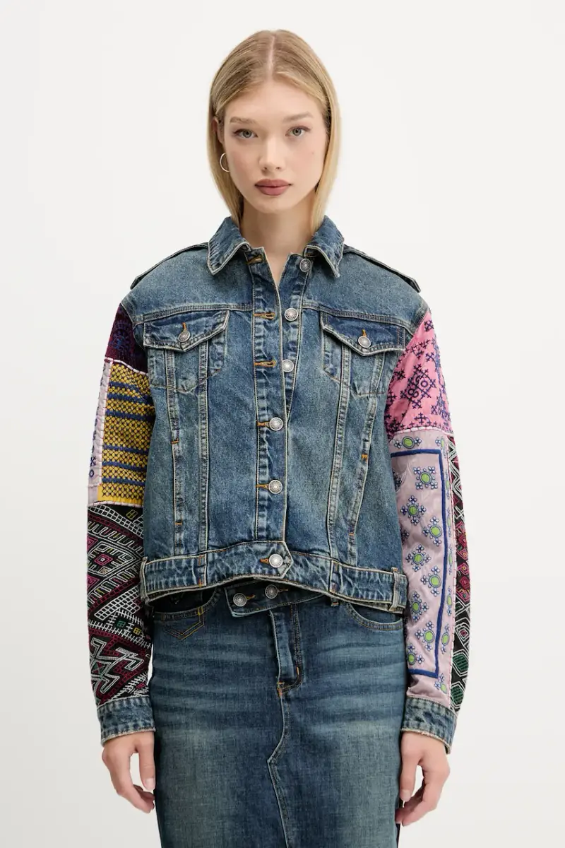 giacca di jeans ETNIC colore blu navy 25WWED14