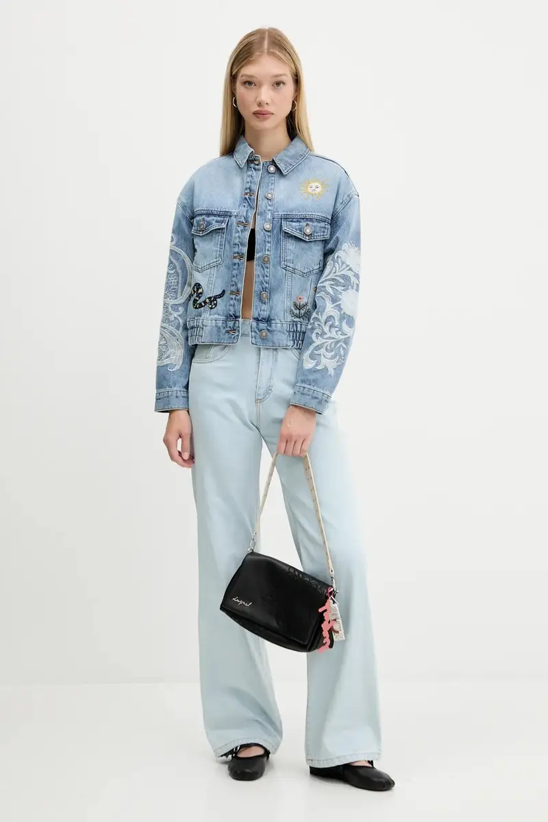 giacca di jeans LANDER colore blu 25WWED07 miniatura 2