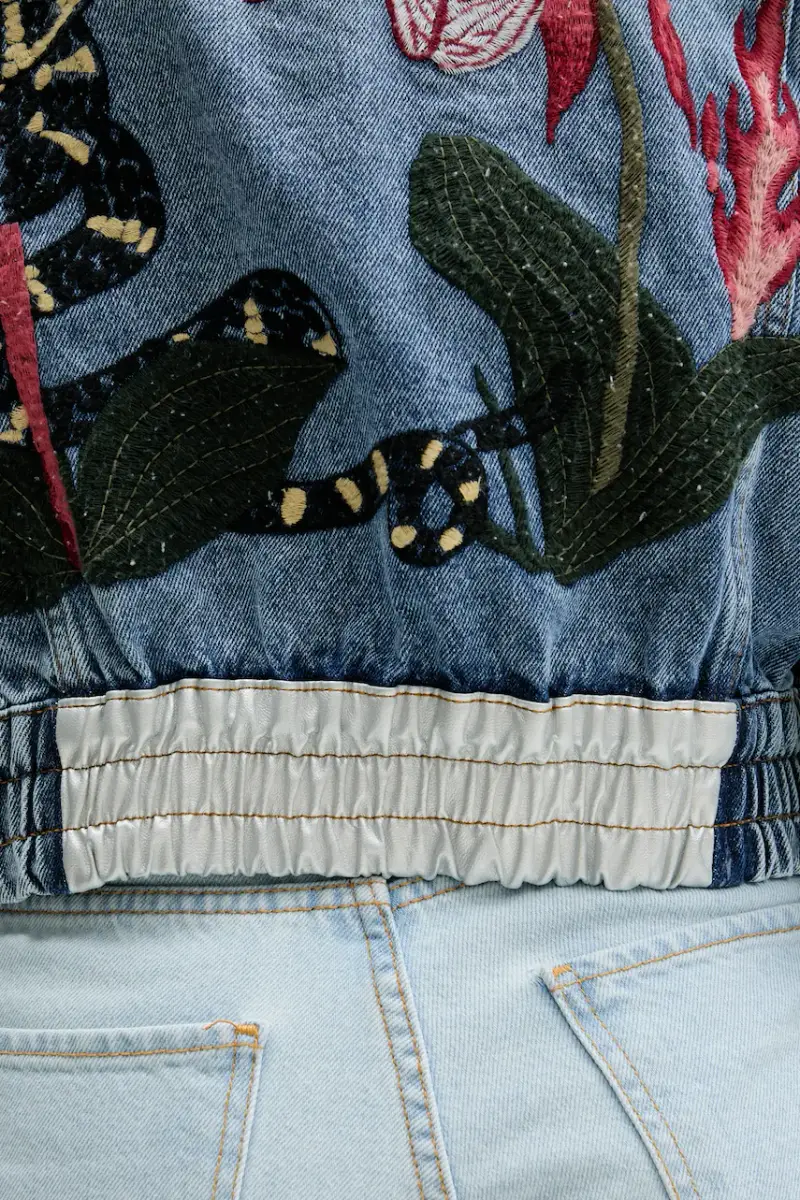 giacca di jeans LANDER colore blu 25WWED07 miniatura 5