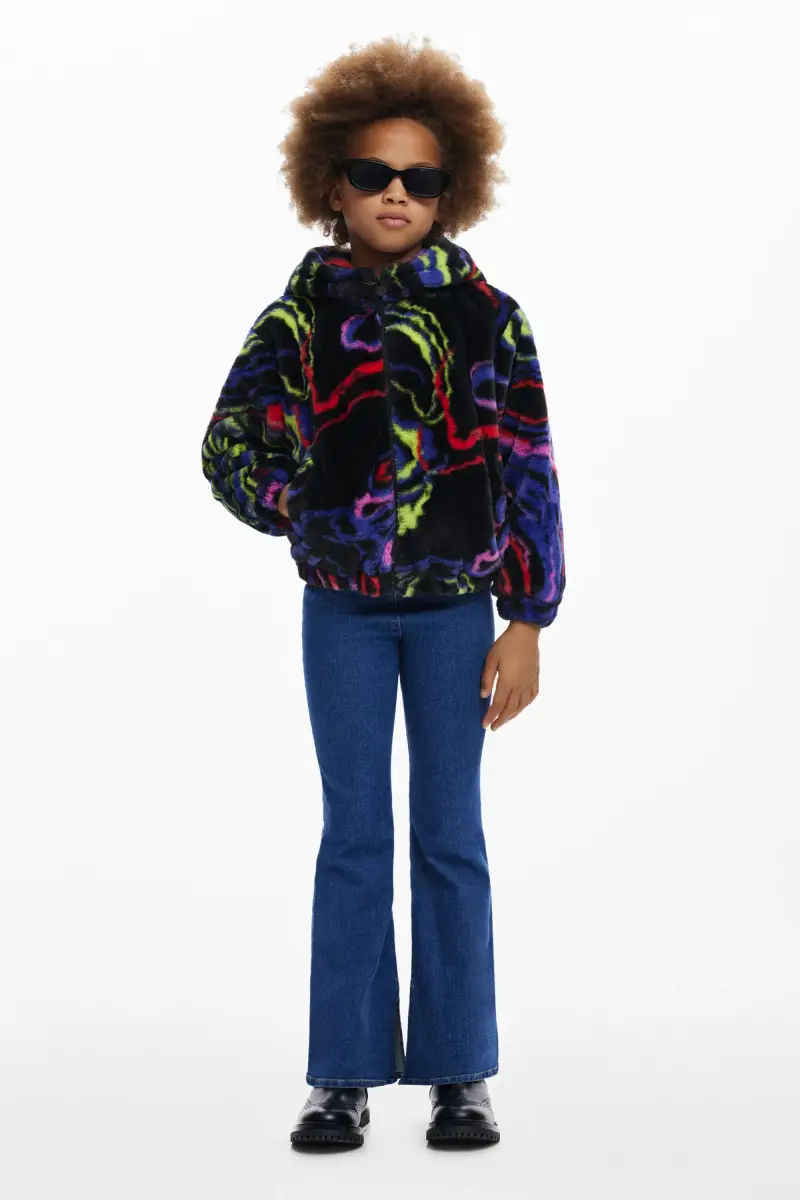 Giacca di pelliccia arcobaleno MATERIAL FINISHES miniatura 2