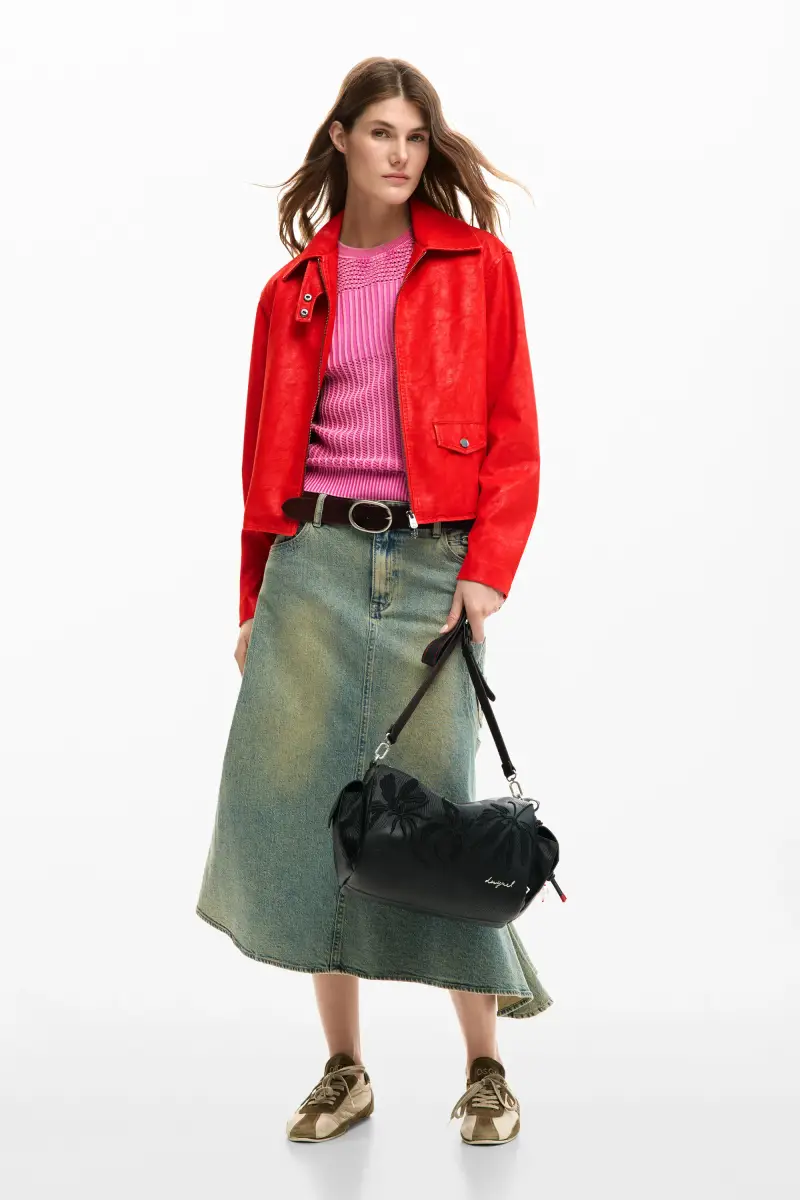 Desigual Giacca effetto pelle rossa donna miniatura 2