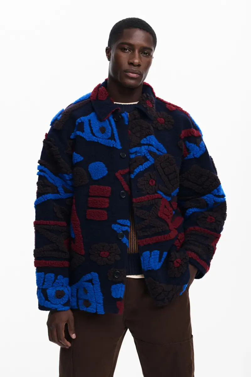 Giacca etnica con rilievi BLUE