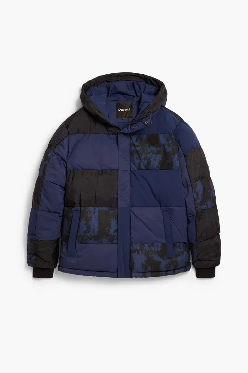 Giacca imbottita con patch BLUE