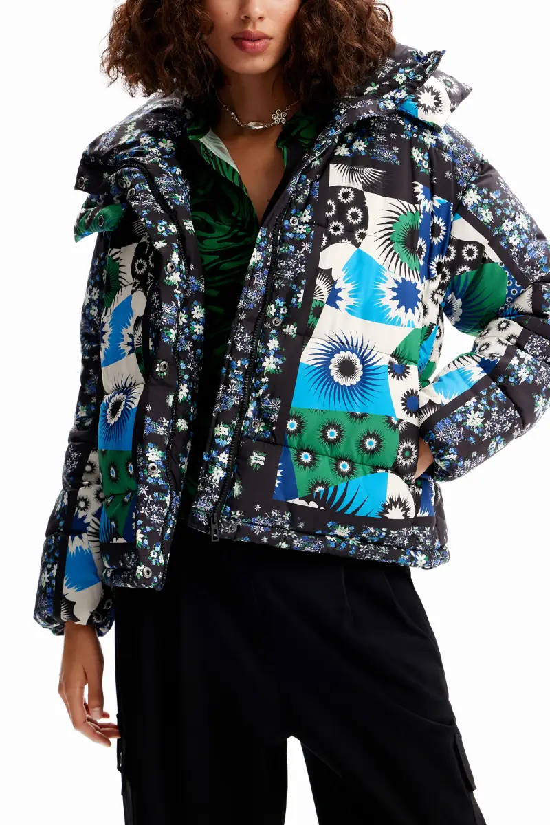 Giacca imbottita toppe BLUE miniatura 2