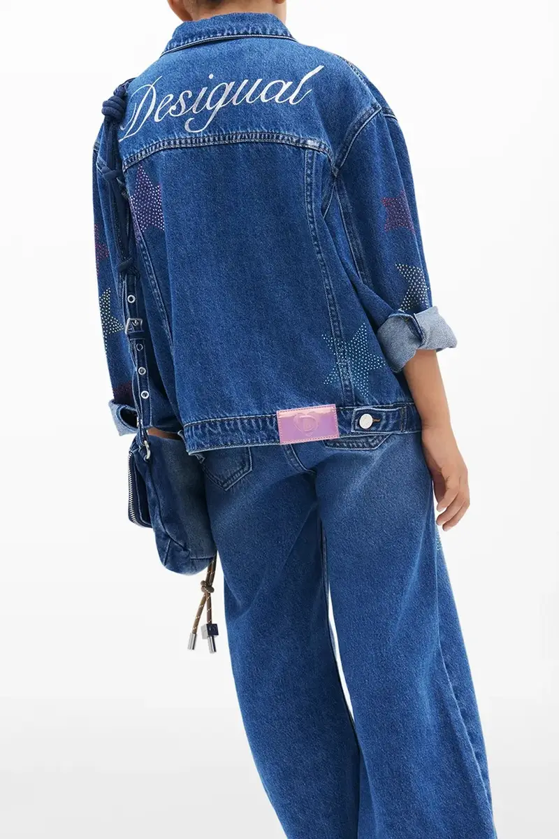 giacca jeans bambino/a colore blu navy 25SGED02 miniatura 5