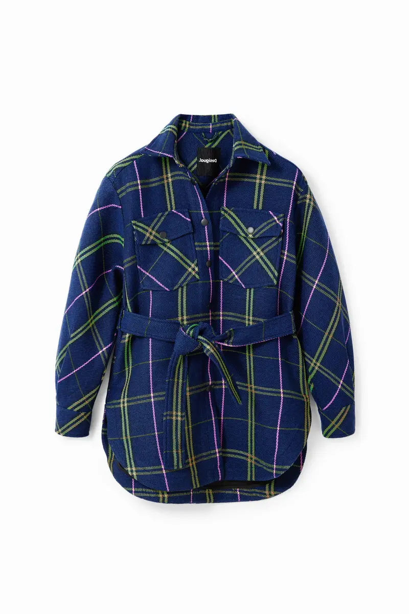 Giacca overshirt quadri BLUE