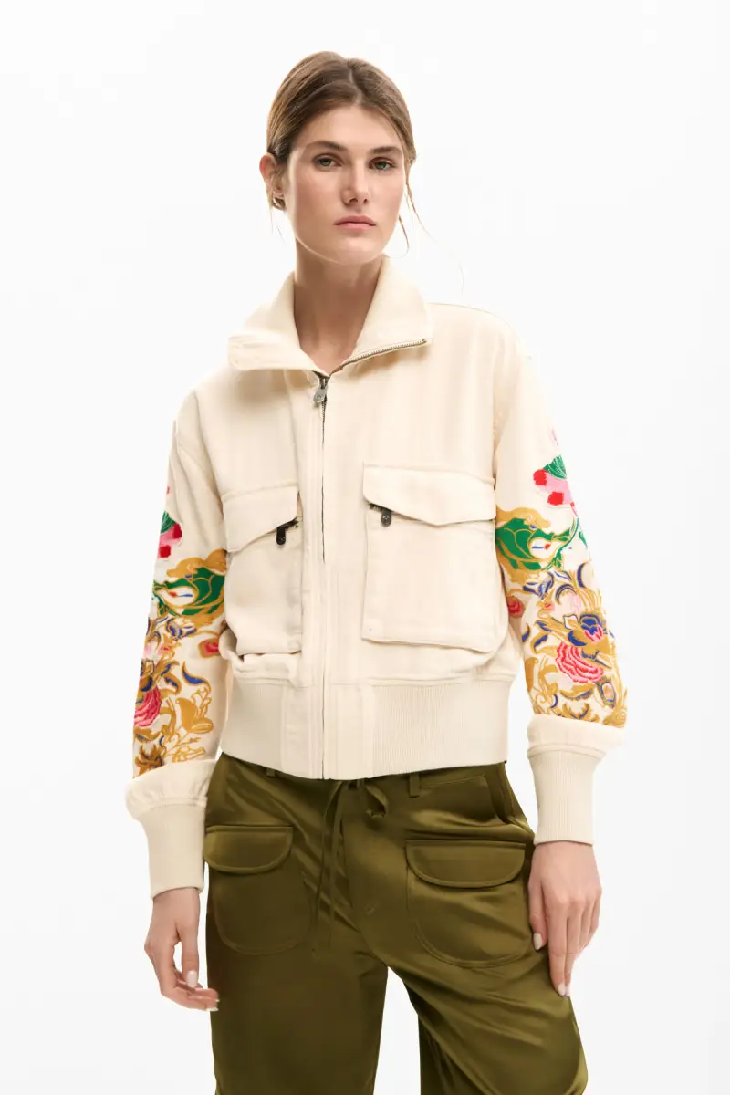 Desigual Giacca patch floreale donna