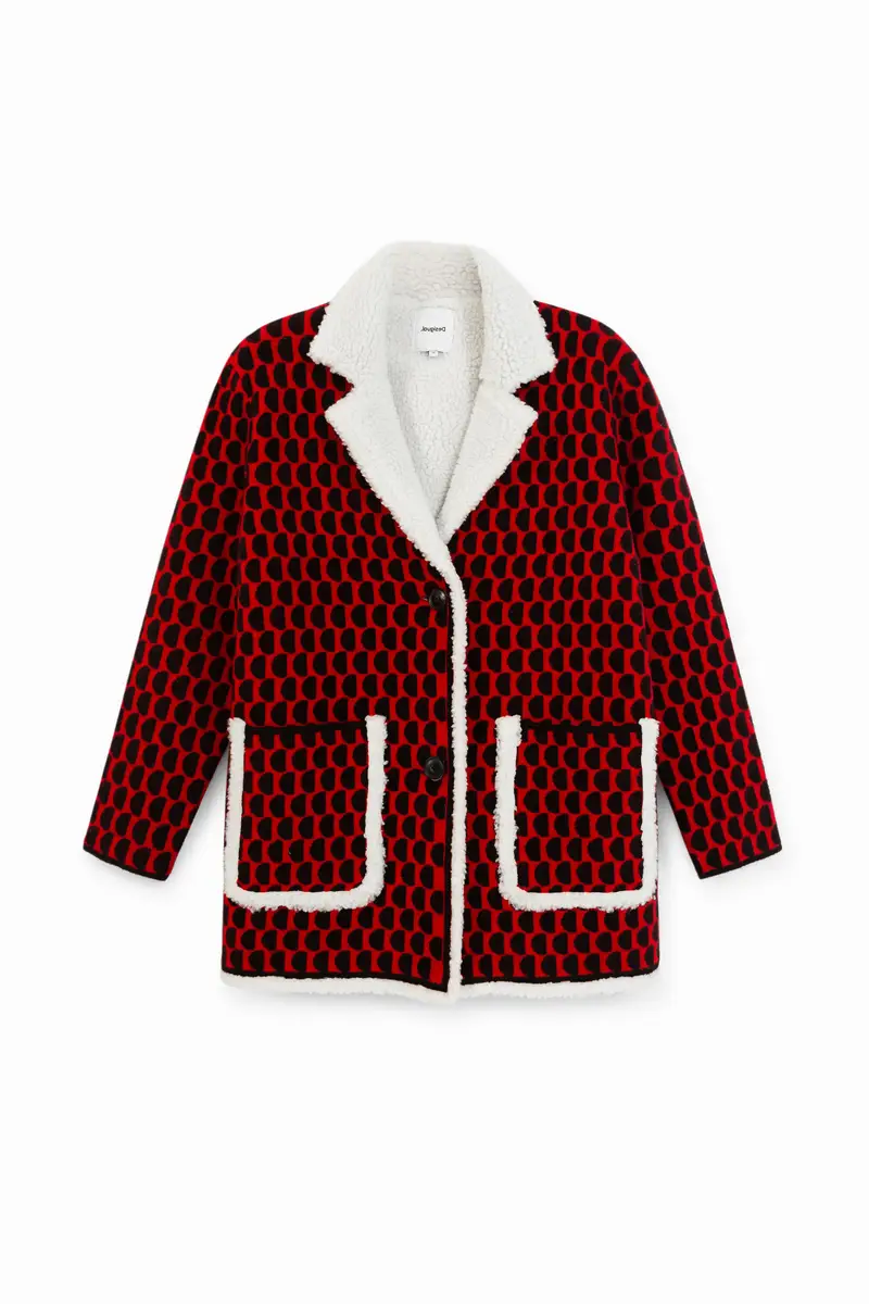 Giacca tricot sherpa RED