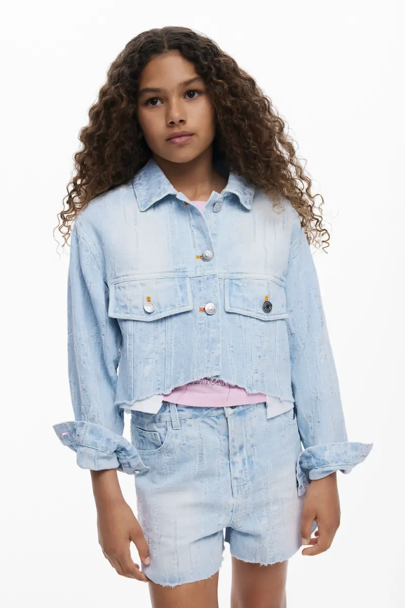 Giacca trucker in denim BLUE