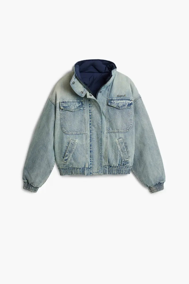 Giacca trucker reversibile BLUE