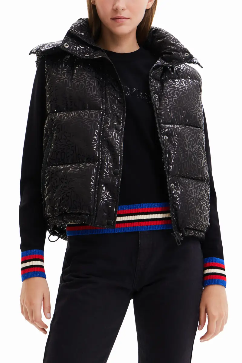 Desigual Gilet Nero 4242835 miniatura 2