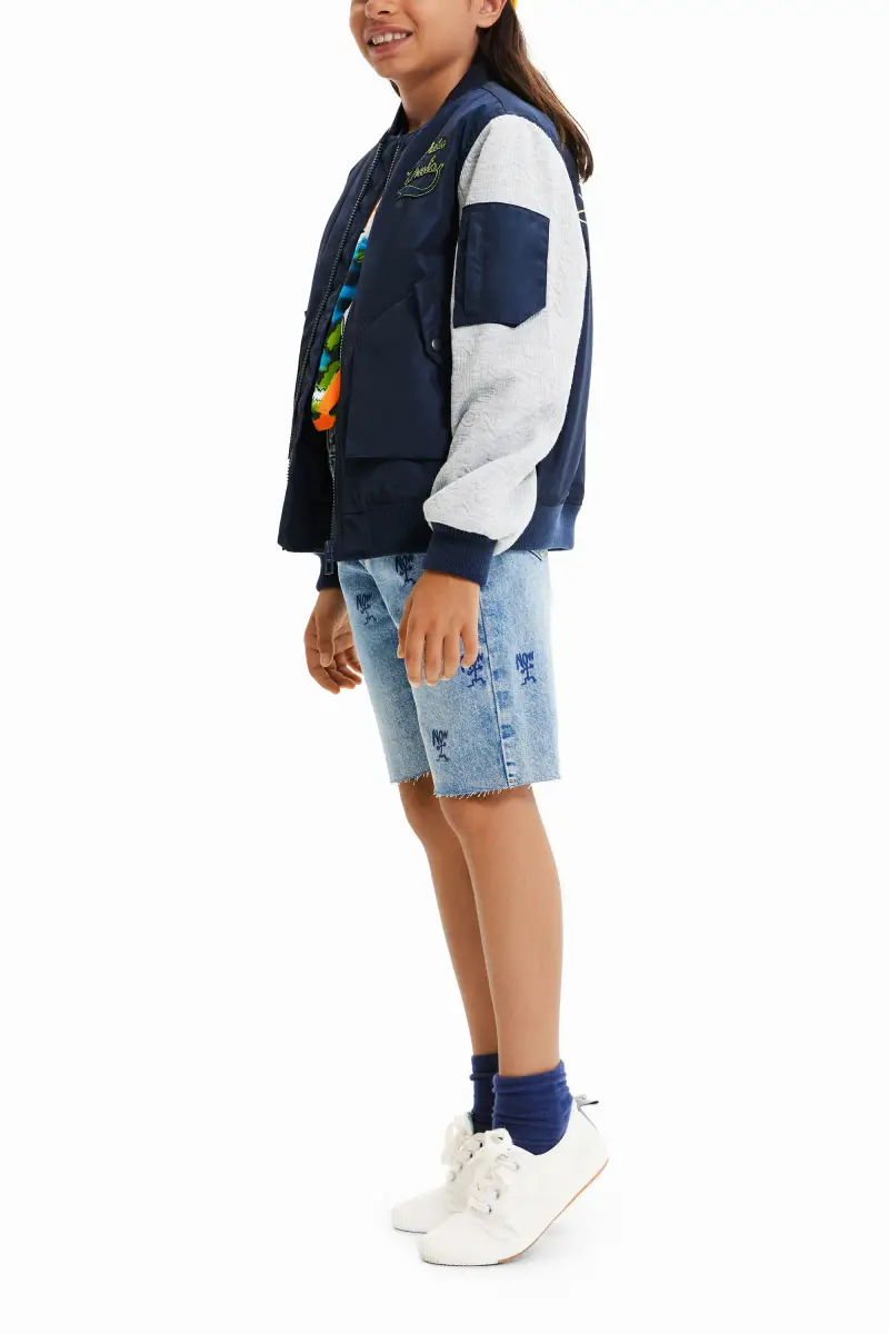 Giubbotto bomber college BLUE miniatura 2