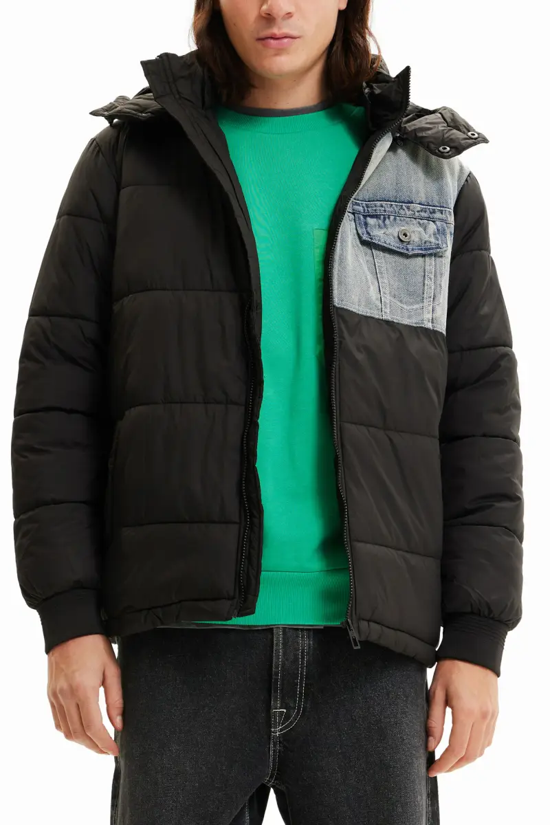 Giubbotto denim imbottito BLACK miniatura 2