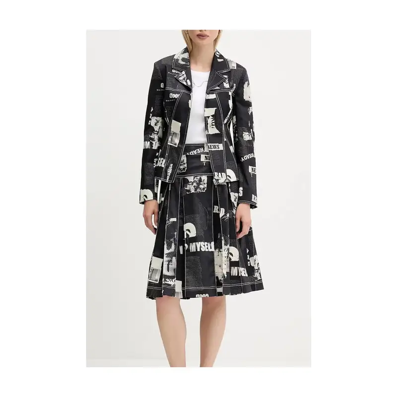 Desigual Giubbotto Donna Nero con Dettagli a Contrasto miniatura 3