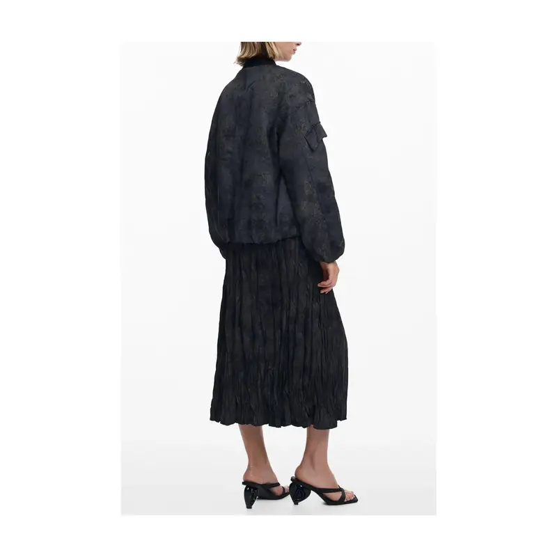 Desigual Giubbotto Donna Nero con Zip miniatura 2