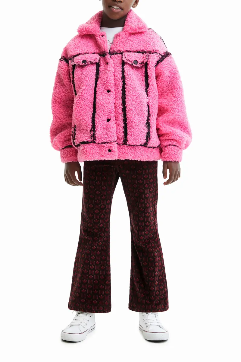 Giubbotto oversize shearling RED miniatura 2