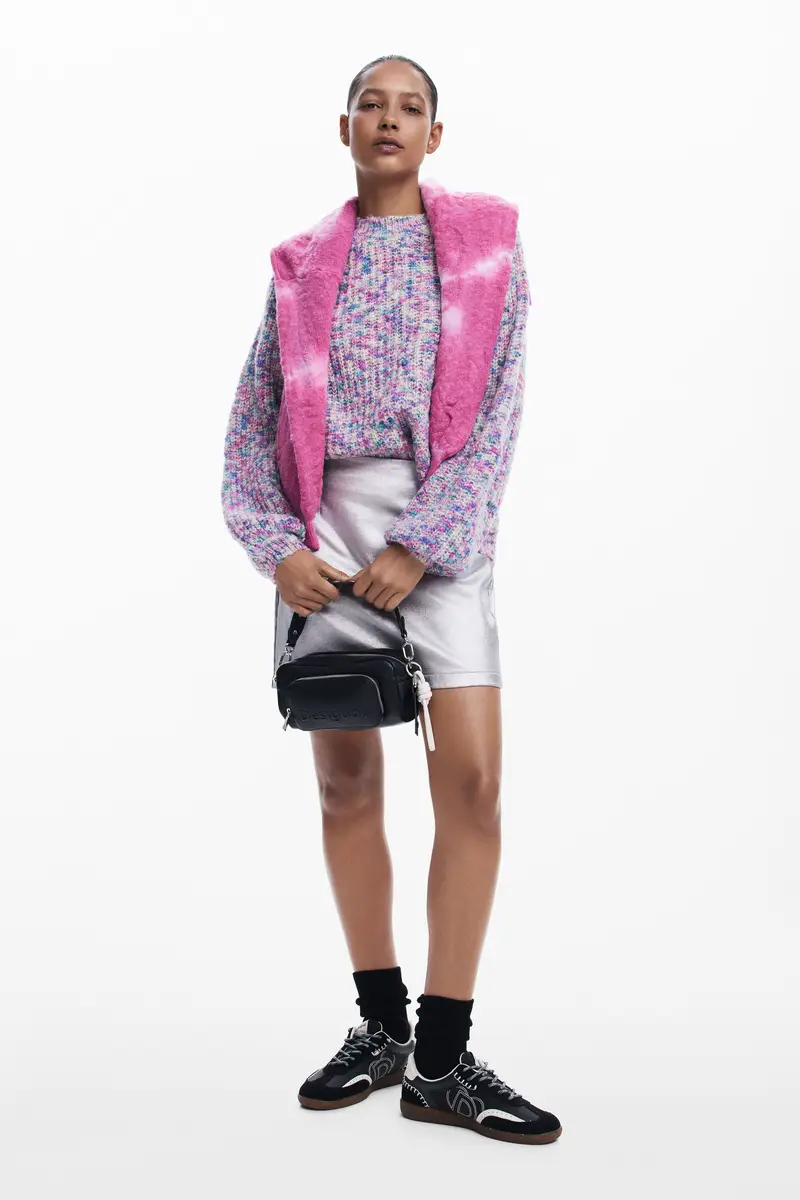 Gonna corta metallizzata BLACK