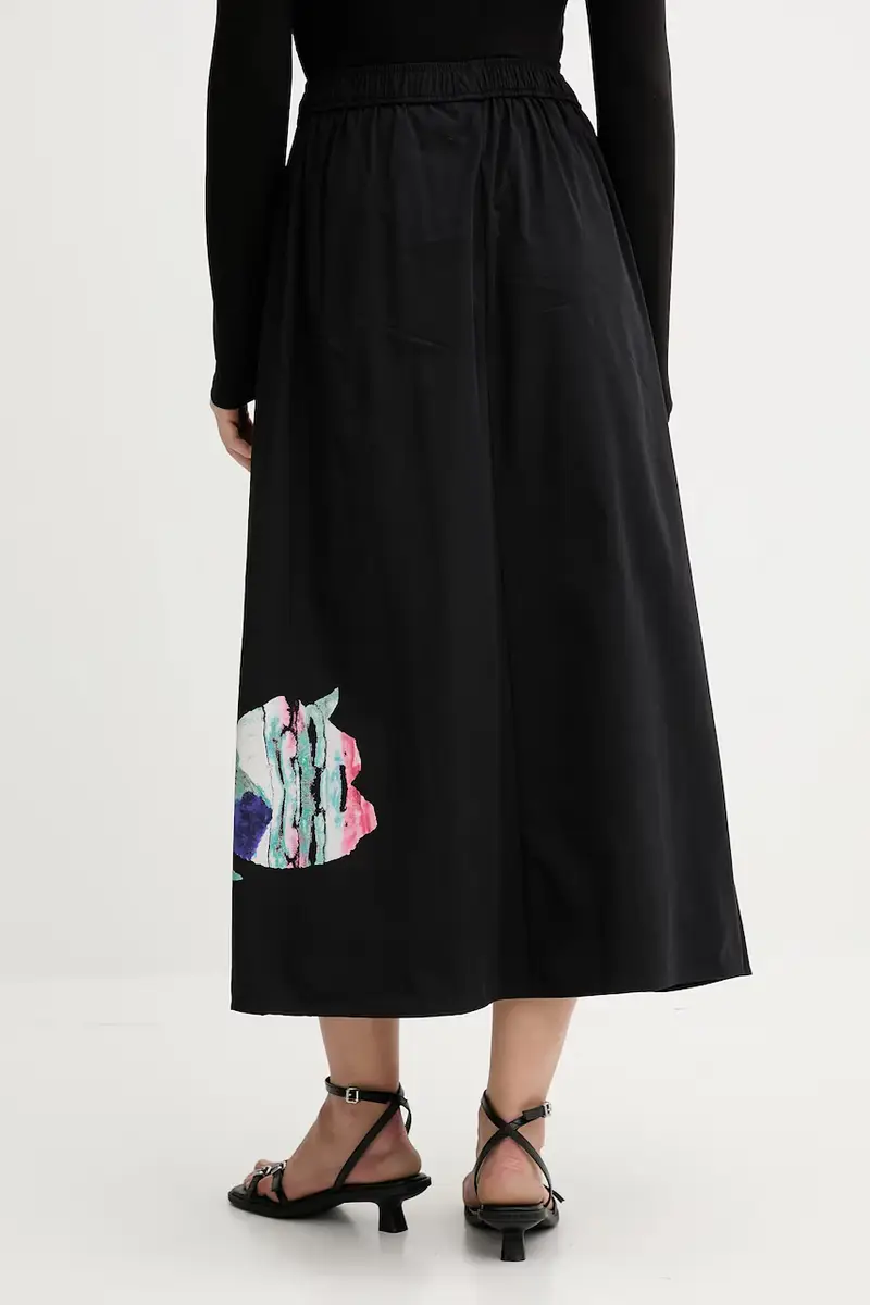 gonna in cotone ELLA LACROIX colore nero 25WWFW05 miniatura 3